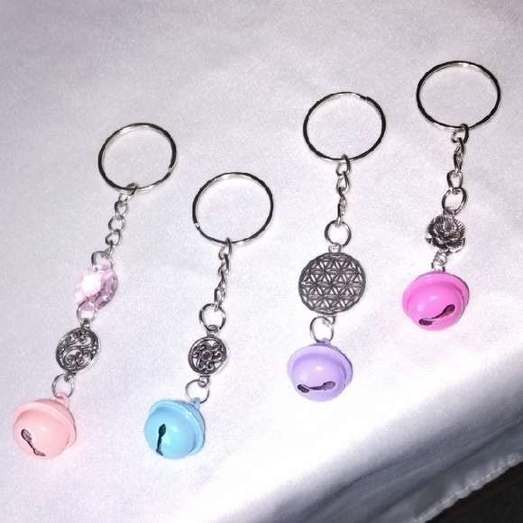 Colorful Bell Keychains Set - Picture 1 of 6